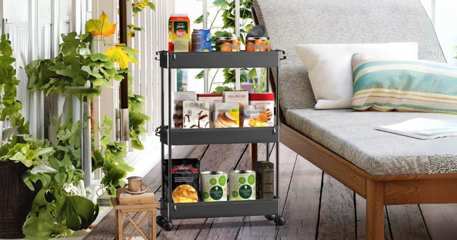 Slim 3-Tier Rolling Storage Cart Just $16.82 Shipped w/ Amazon Prime (Reg. $26)