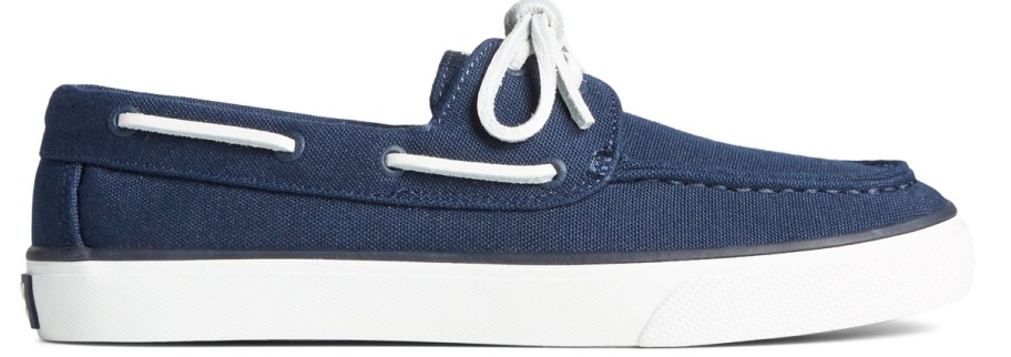 navy blue and white boat shoe sneaker