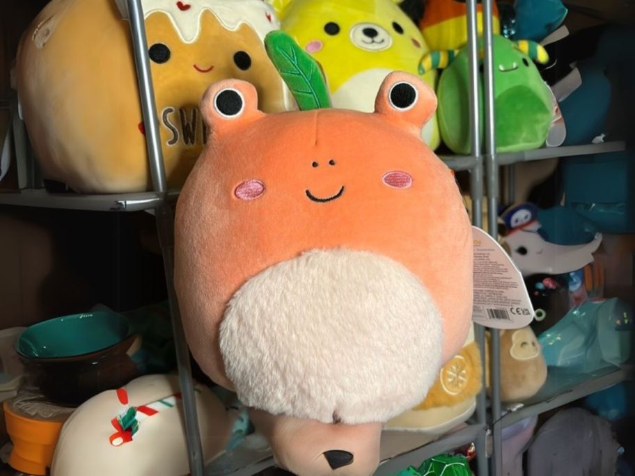 Squishmallows Original 5" Fatima Peach Frog w/ Fuzzy Belly in store