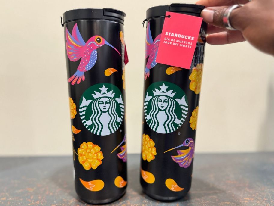 Two Starbucks Dia De Muertos 20oz Tumblers