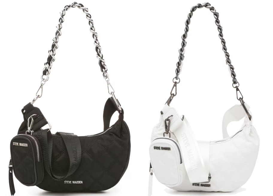 black and white purses