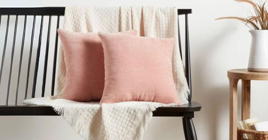 Chenille Square Throw Pillow 2-Pack Only $14 on Target.com + MUCH More!