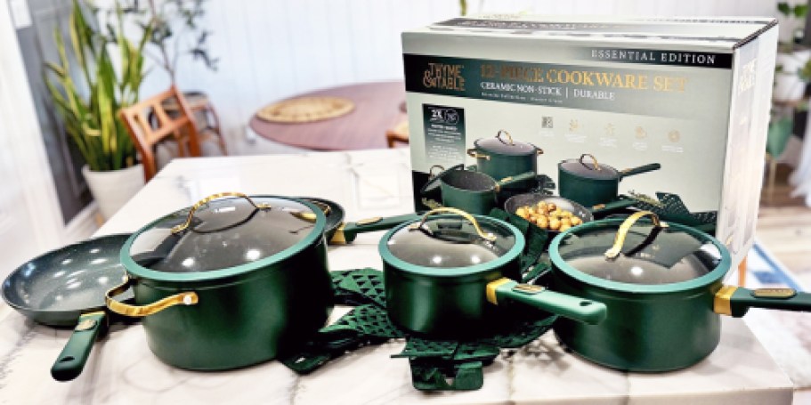 Thyme & Table 12-Piece Cookware Set Only $54 Shipped for Walmart+ Members (Regularly $79)