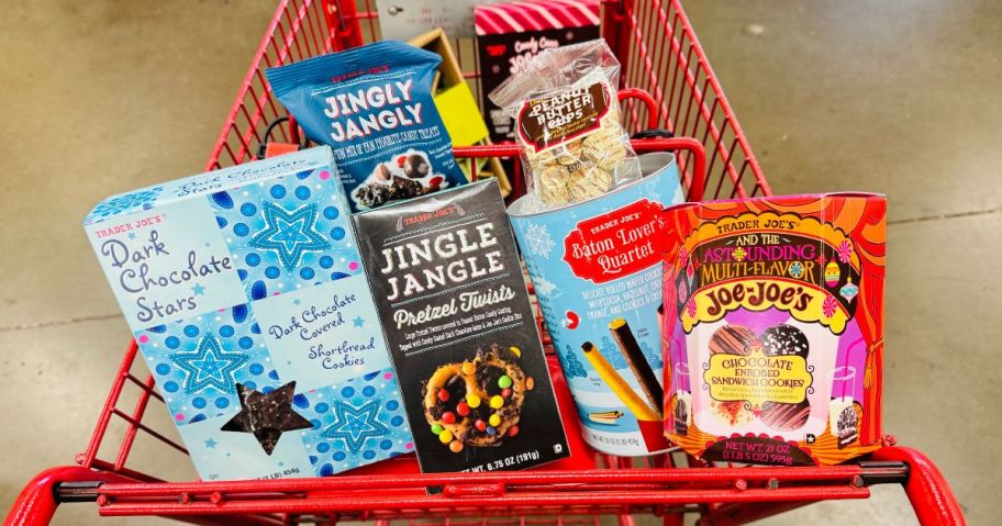 Trader Joe's Cart w/ Holiday Treats