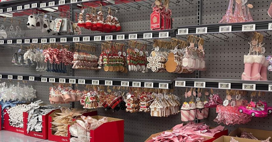 Ornaments displayed in a store
