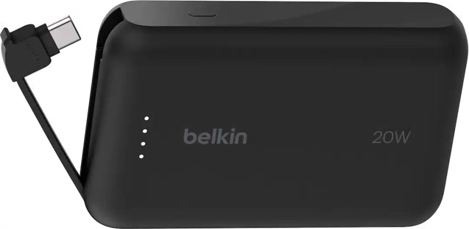 black iPhone power bank