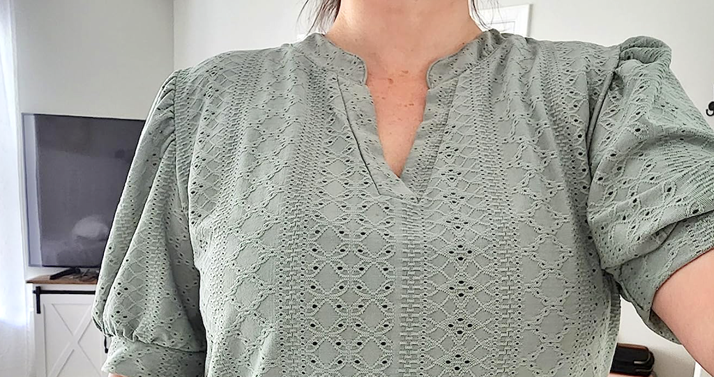 Women’s Long-Sleeve Eyelet Blouse JUST $12.99 on Amazon (Reg. $20)