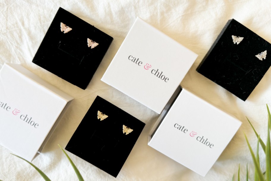 Cate & Chloe Butterfly Stud Earrings + Gift Box Only $18 Shipped (Trendy Gift for Teens)