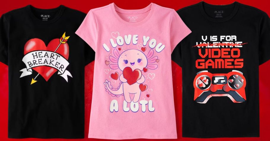 Up to 80% Off The Children’s Place Clearance = Valentine’s Day Graphic Tees Only $2