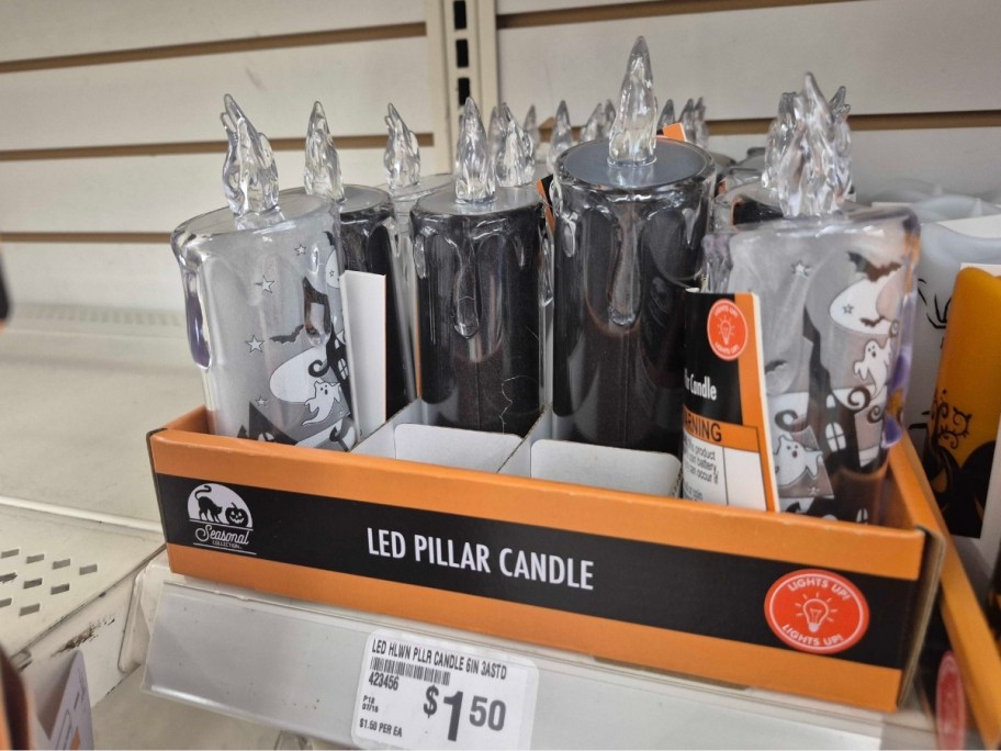 dollar .tree led pillar candles halloween