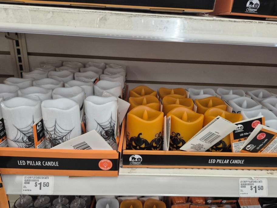 dollar tree halloween led pillar candles