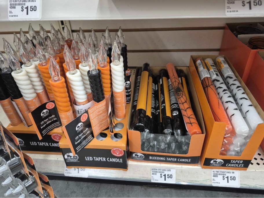dollar tree halloween led taper candles