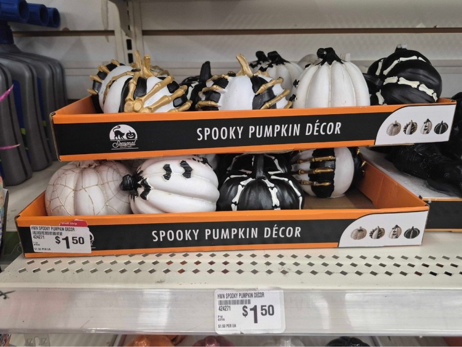 dollar tree halloween tabletop decor pumpkins