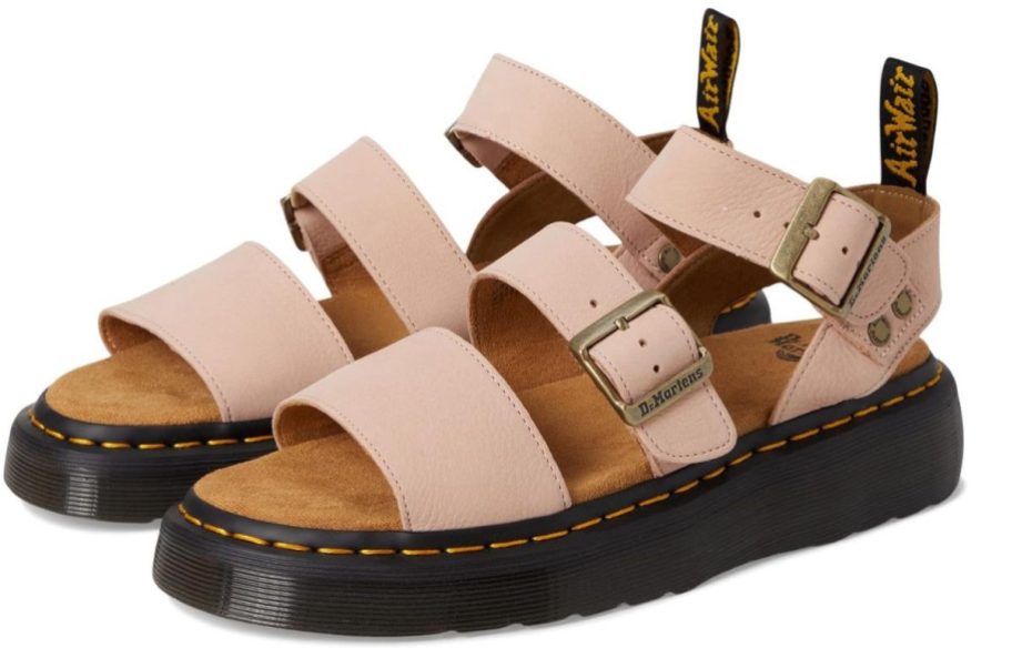 light pink Dr. Martens Women's Gryphon Quad Sandals