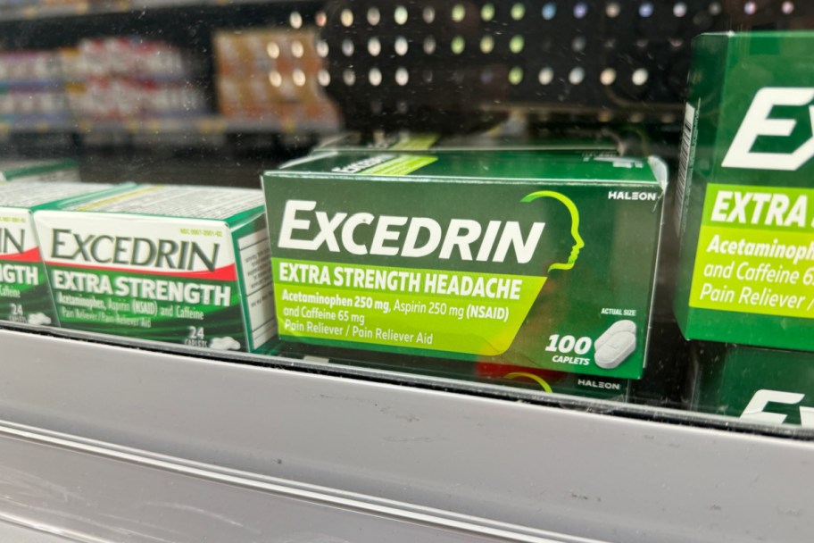 excedrin on shelf in store