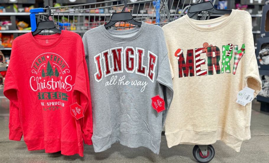 NEW $10 Women’s Christmas Sweatshirts at Walmart