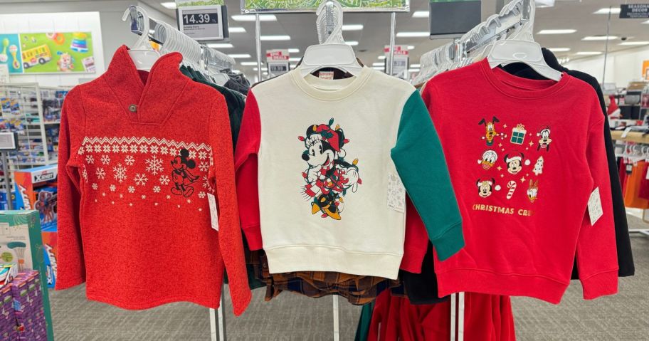 Kohl’s Jumping Beans Kids Disney Christmas Clothes | Mickey Sweatshirt Only $10!