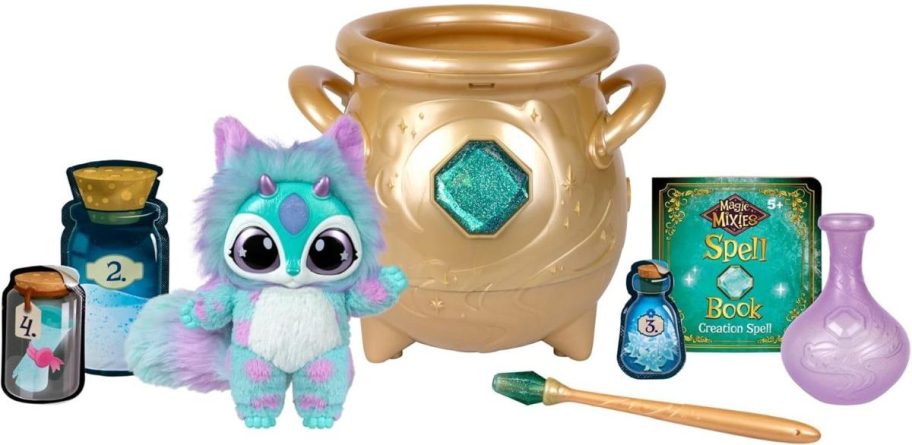 Magic Mixies Magical Real Misting Gold Cauldron and accessories