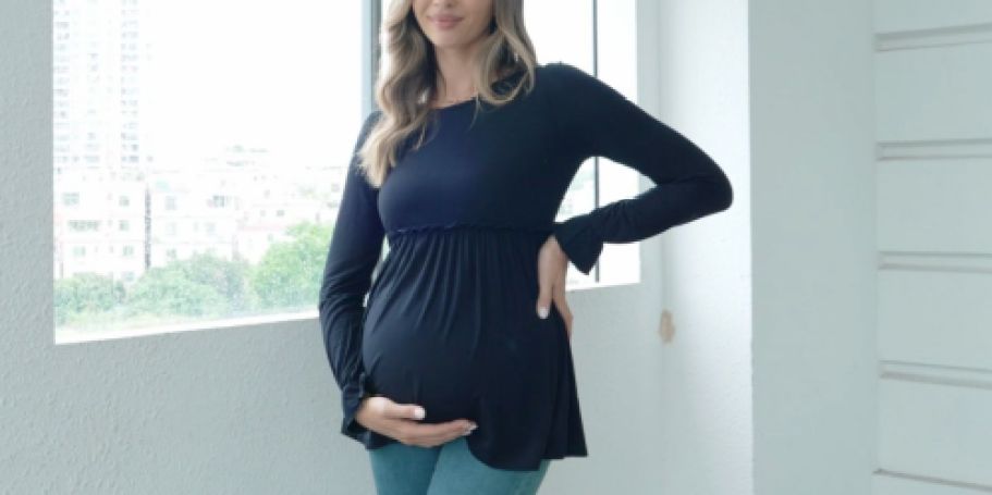 Long Sleeve Maternity Shirt JUST $6.99 on Amazon (Regularly $20)