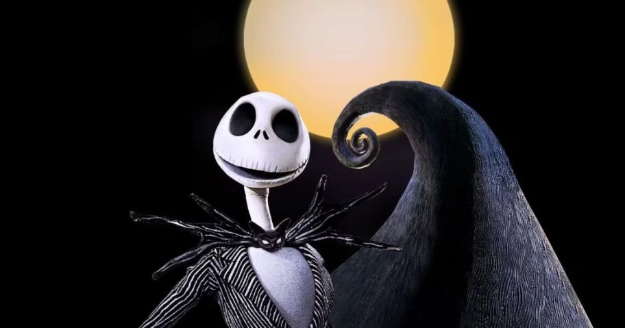 jack skellington in front of the moon