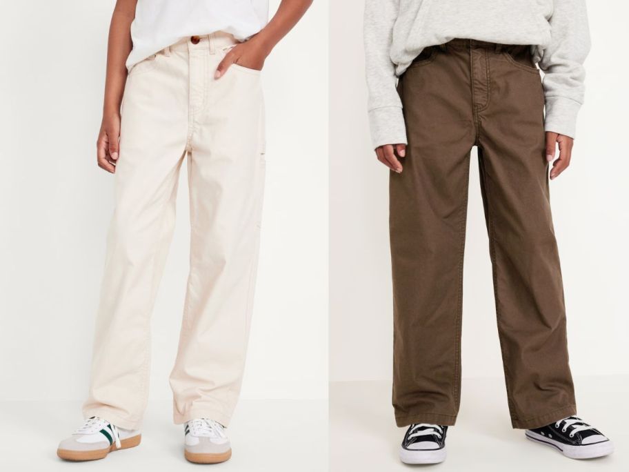 two boys wearing old navy pants