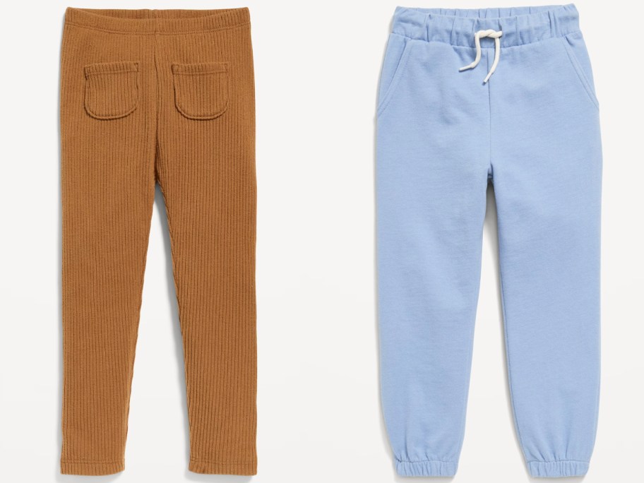 brown and blue toddler pants 