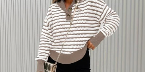 WOW! Women’s Striped Sweater Only $13.68 Shipped on Amazon (Reg. $40)