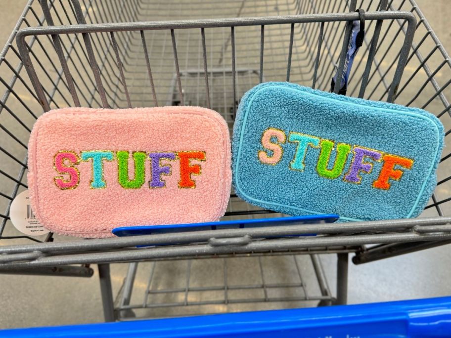 stuff bags in cart in store