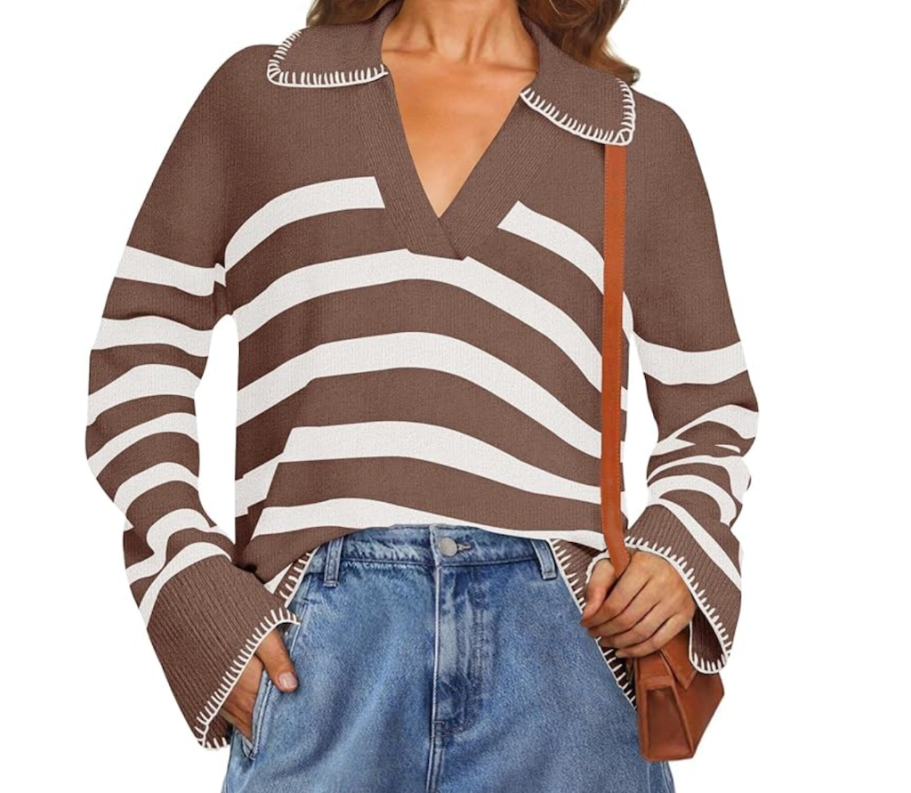 GO! Women’s Striped Oversized Sweater Only $10.55 on Amazon (Regularly $33)