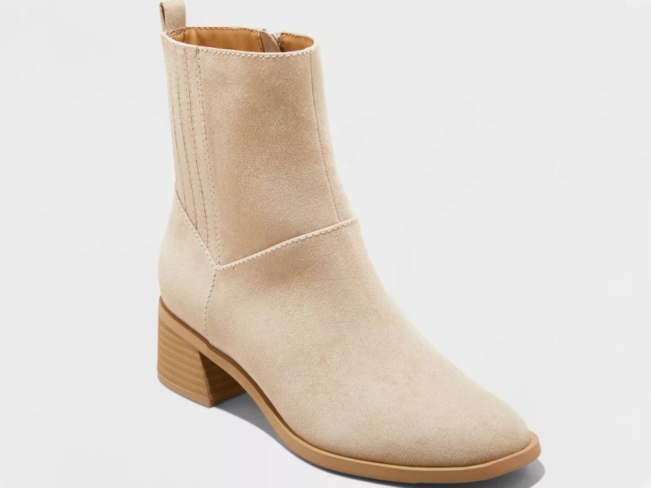 ankle tan boot stock image