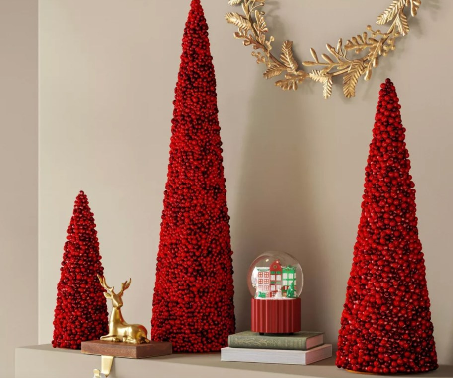 red berry christmas trees