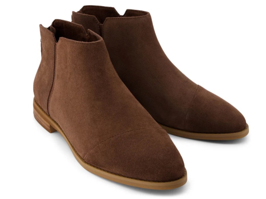 a pair of women's brown ankle boots