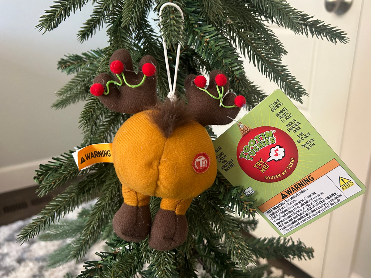 Free Shipping on ANY Current Catalog Order | Tootin’ Tushie Reindeer Ornament Just $9 Shipped