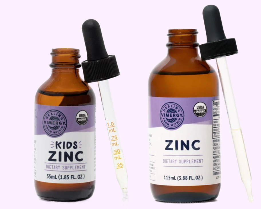 kids and adult liquid zinc bottles