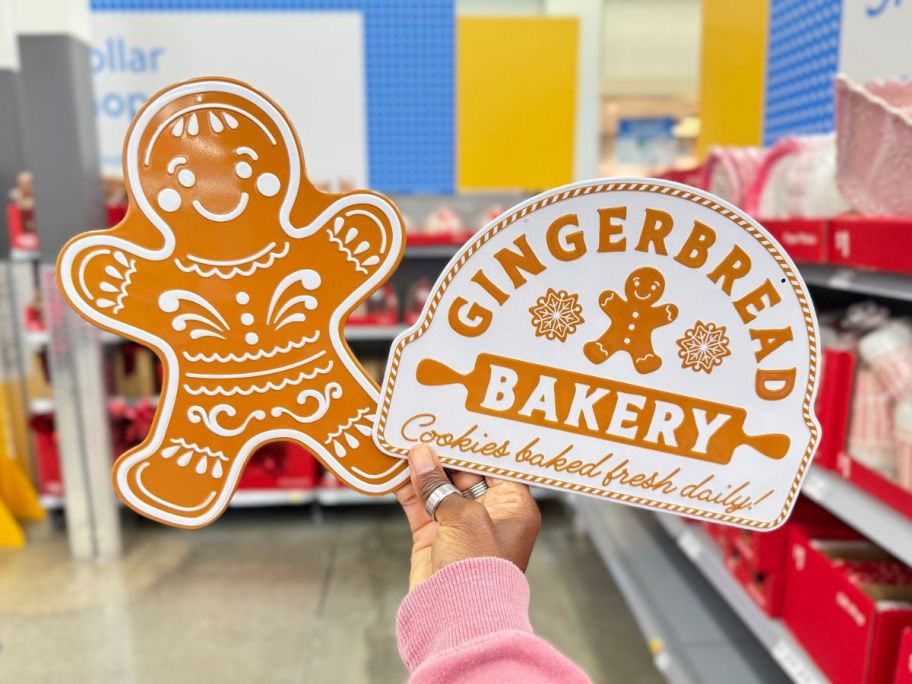 Gingerbread Man Metal Signs 