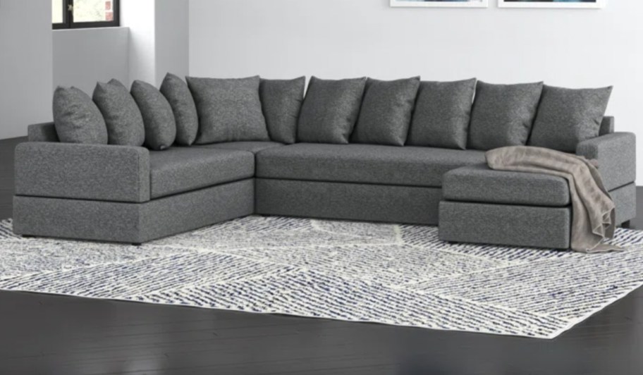 grey 4 piece sectional couch