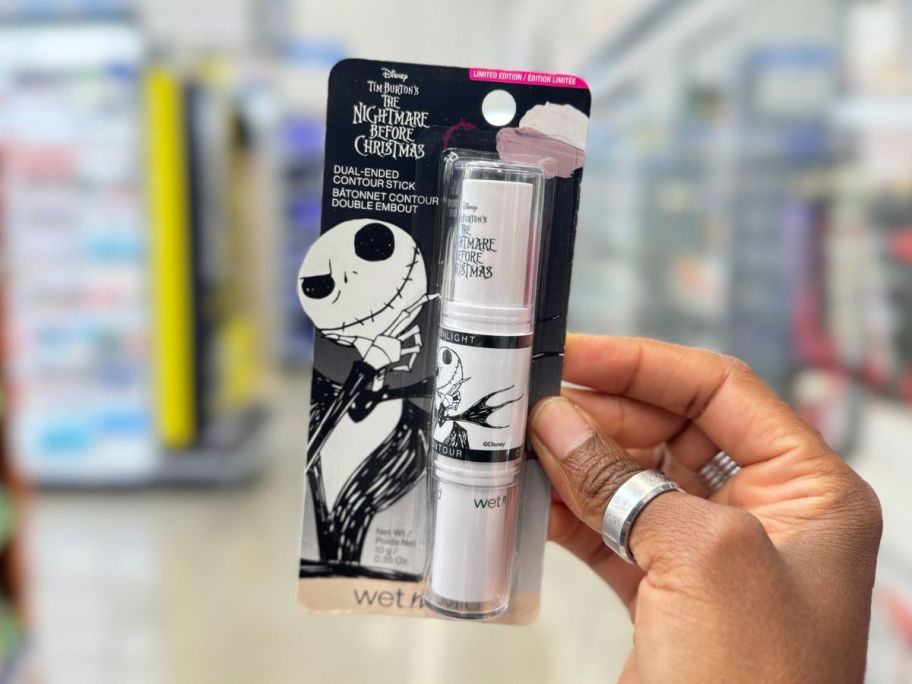 wet n wild Nightmare Before Christmas Dual-Ended Contour Stick in hand in store