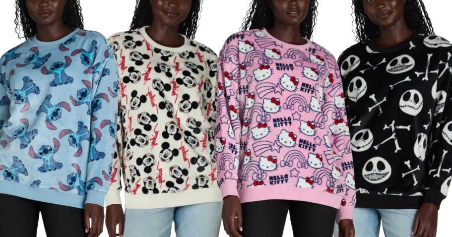 Women’s Character Sweatshirts Only $10 Shipped for Walmart+ Members (Reg. $20) – Includes Plus Sizes