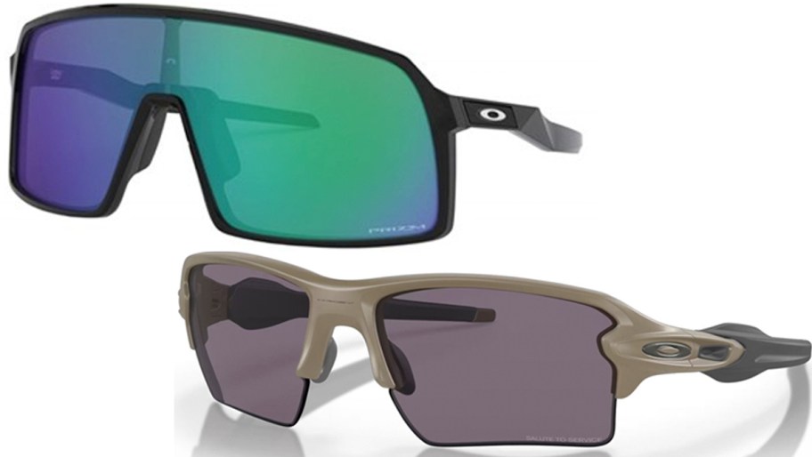 green and gray sunglasses 