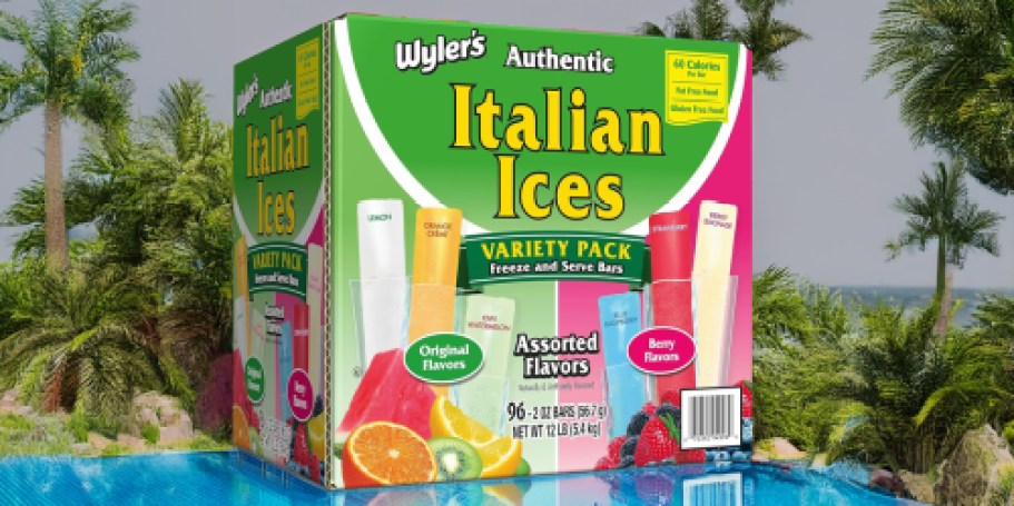 Wyler’s Italian Ice Freezer Bars 96-Count Variety Pack Only $9.41 Shipped on Amazon
