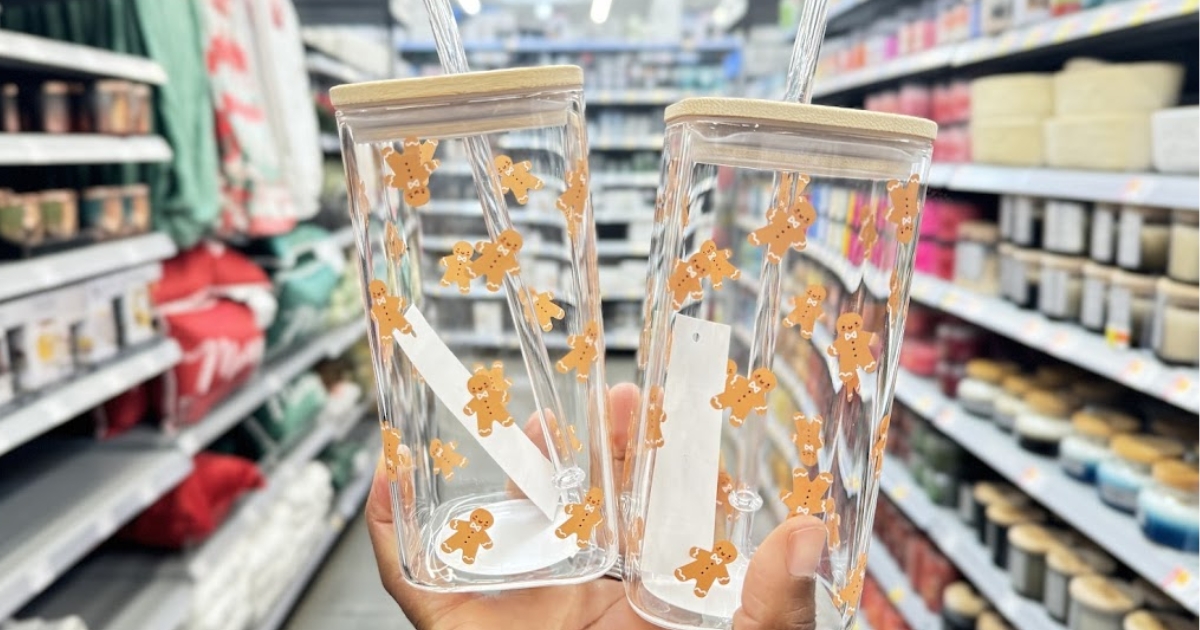 Gingerbread Man Glass Tumblers UNDER $3 on Walmart.com