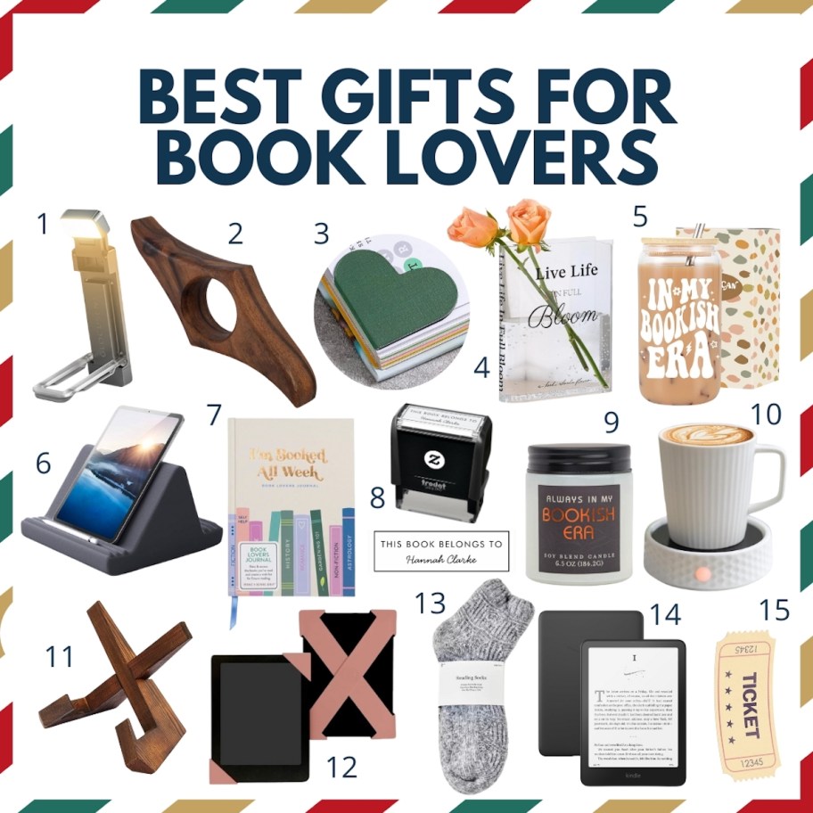 best gifts for booklovers gift guide collage