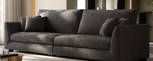 dark grey loveseat