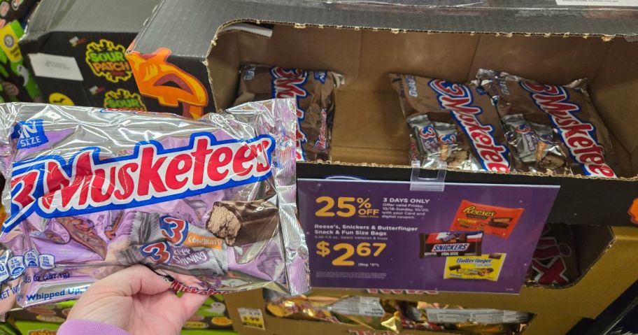 3 Musketeers Fun Size bag at Kroger