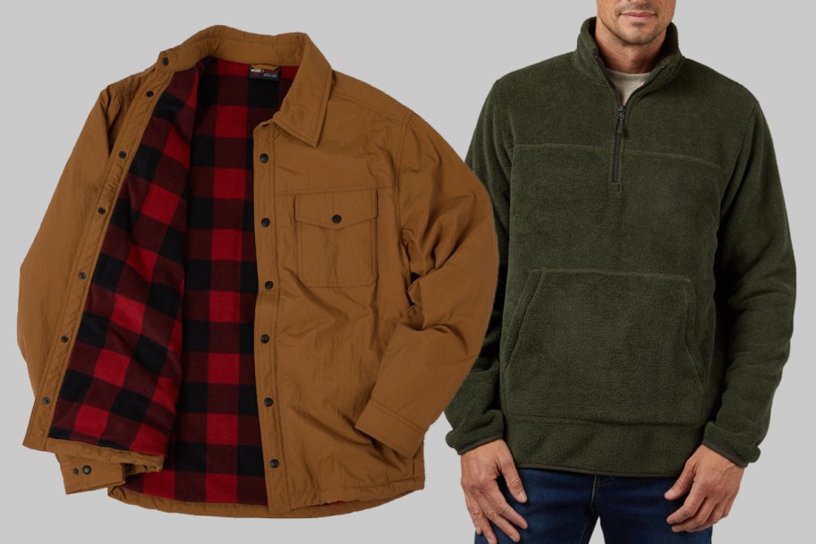 two mens fleece jackets