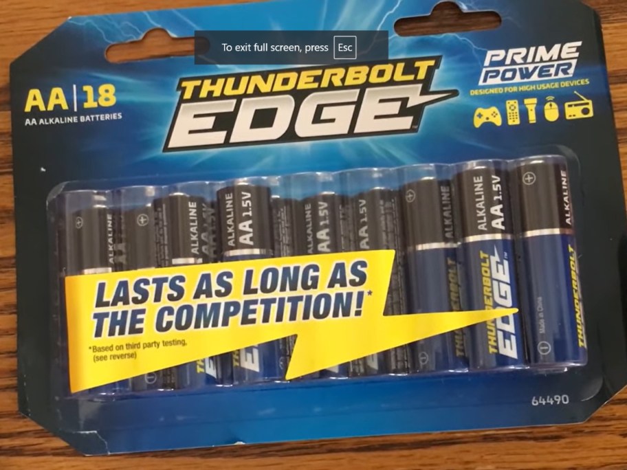 pack of 18 AA batteries in a blue package