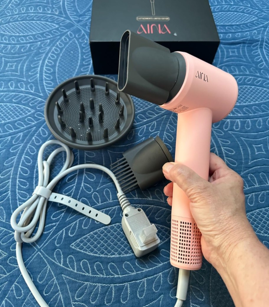 The AINA Hair Dryer from Amazon, one our Dyson hair dryer alternatives