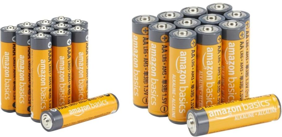 Amazon Basics AA & AAA Batteries stock image