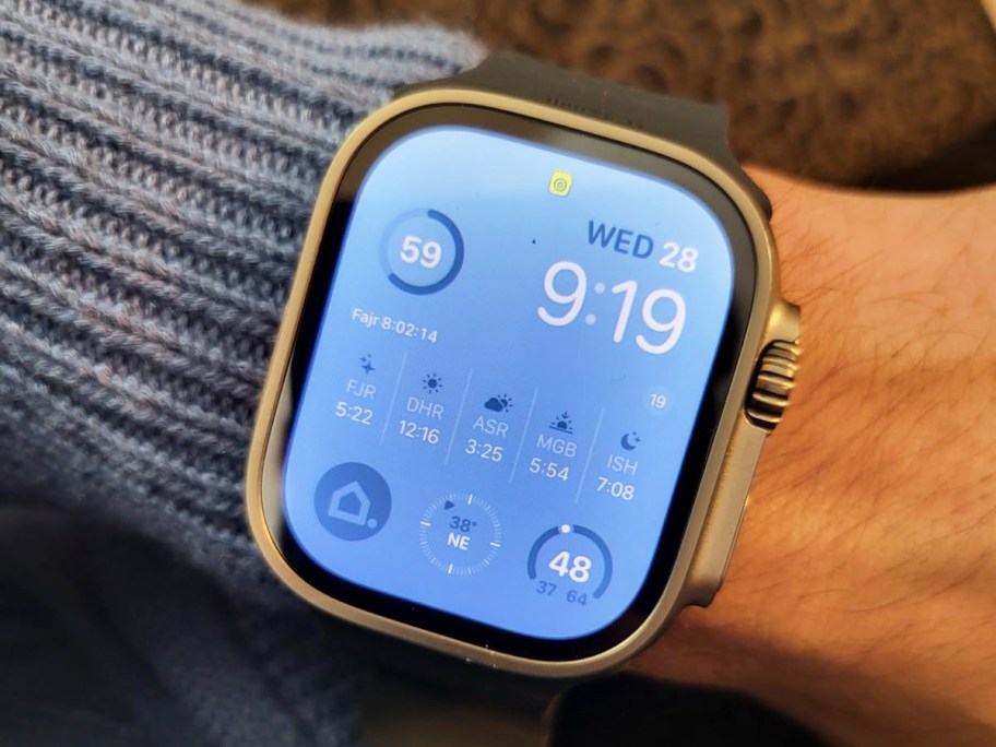 apple watch ultra on woman's wrist