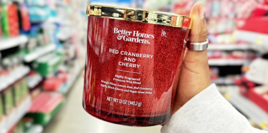 Better Homes & Gardens Glittery Christmas Candles Only $9.78 on Walmart.com